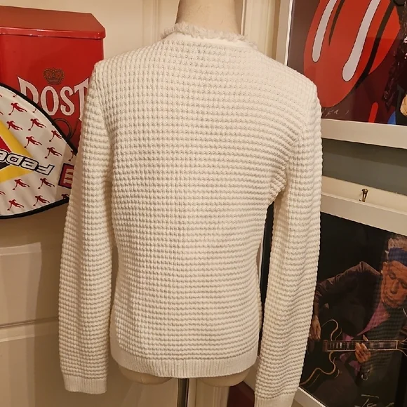 Express White Textured Women's Cardigan - Picture 5 of 7
